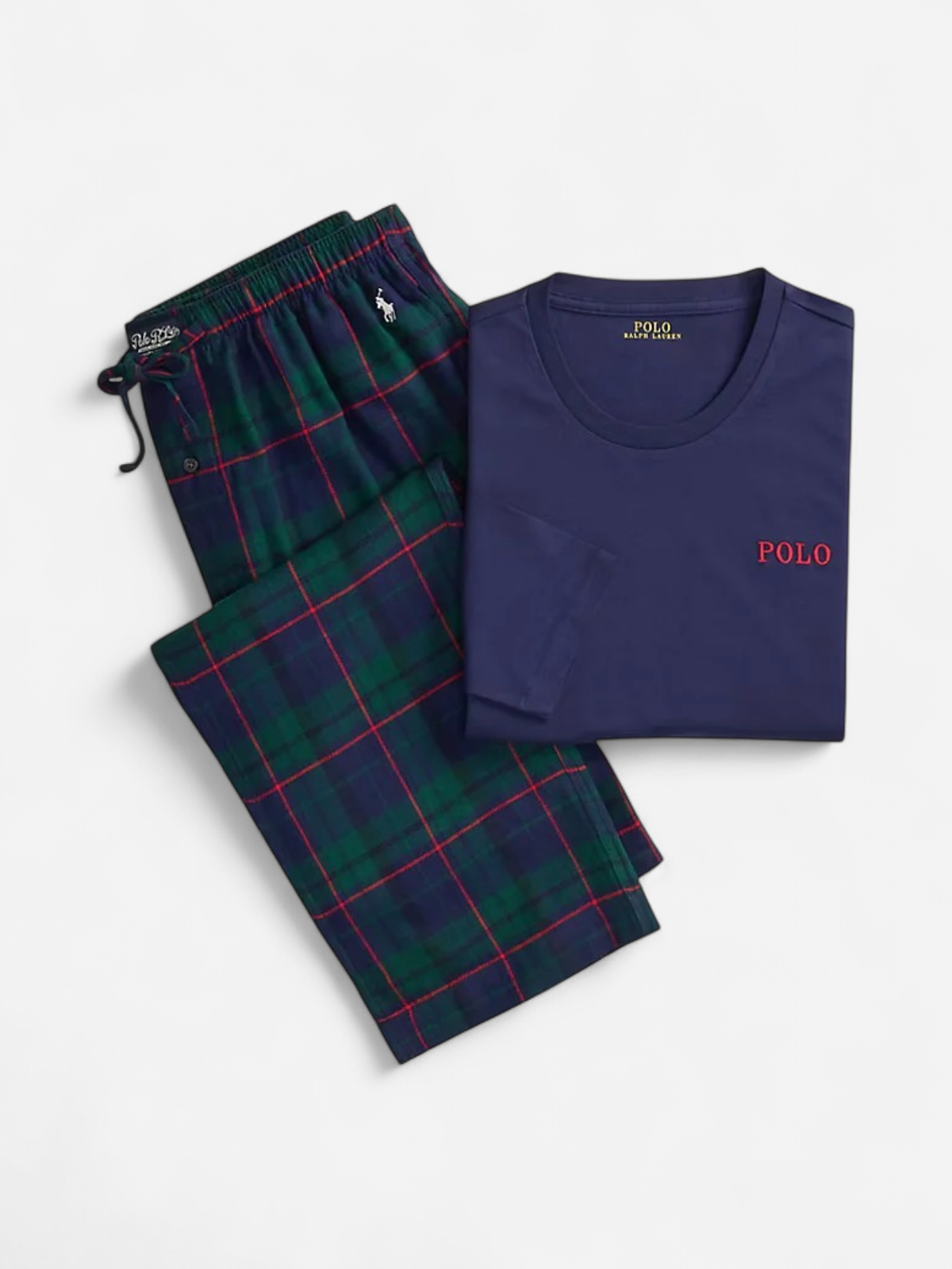 Polo Ralph Lauren Pyjama Set Lounge LS, sininen ruutu