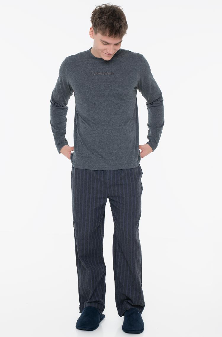 Calvin Klein LS TEE PANT SET, tummansininen