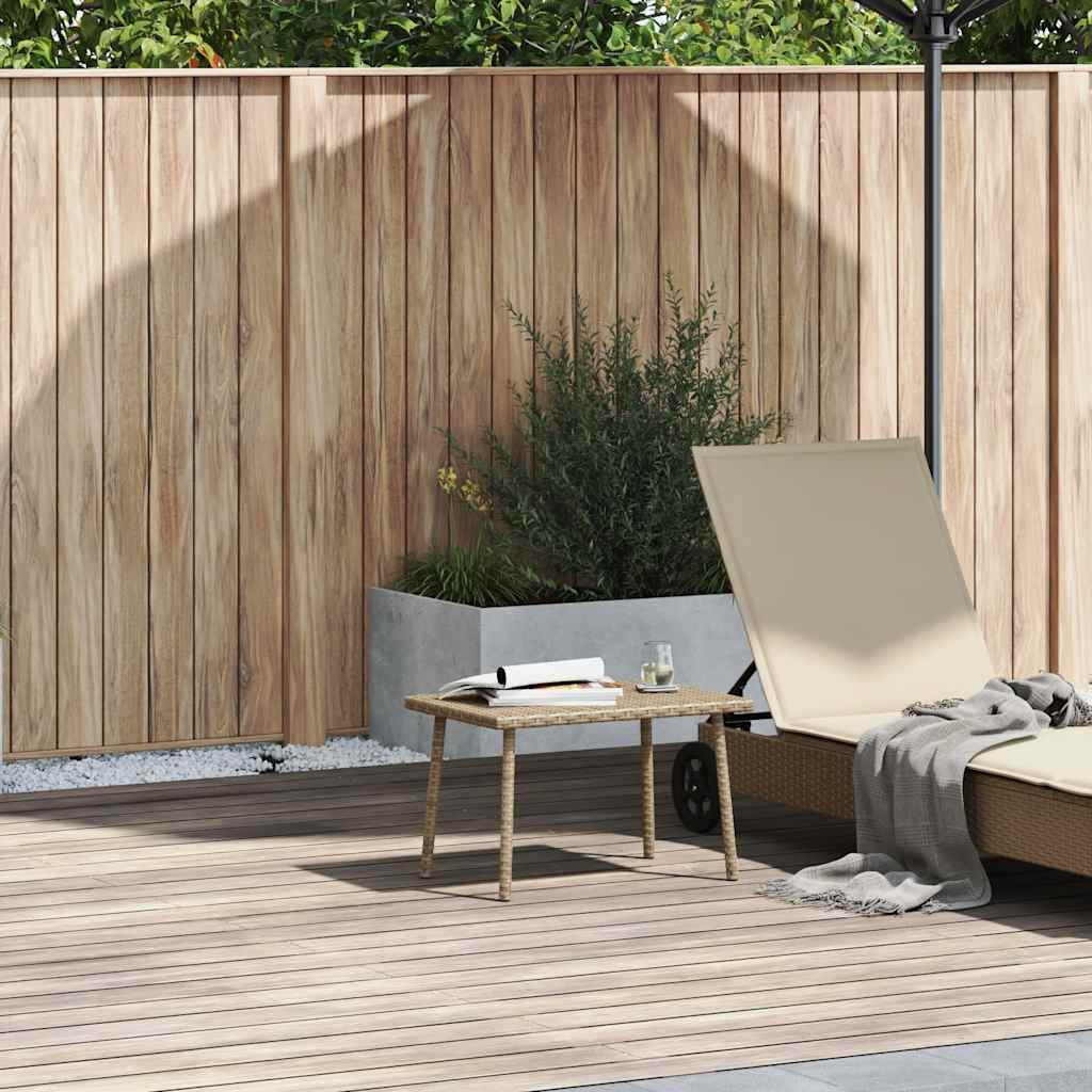 vidaXL Garden sohvapöytä beige polyrottinki