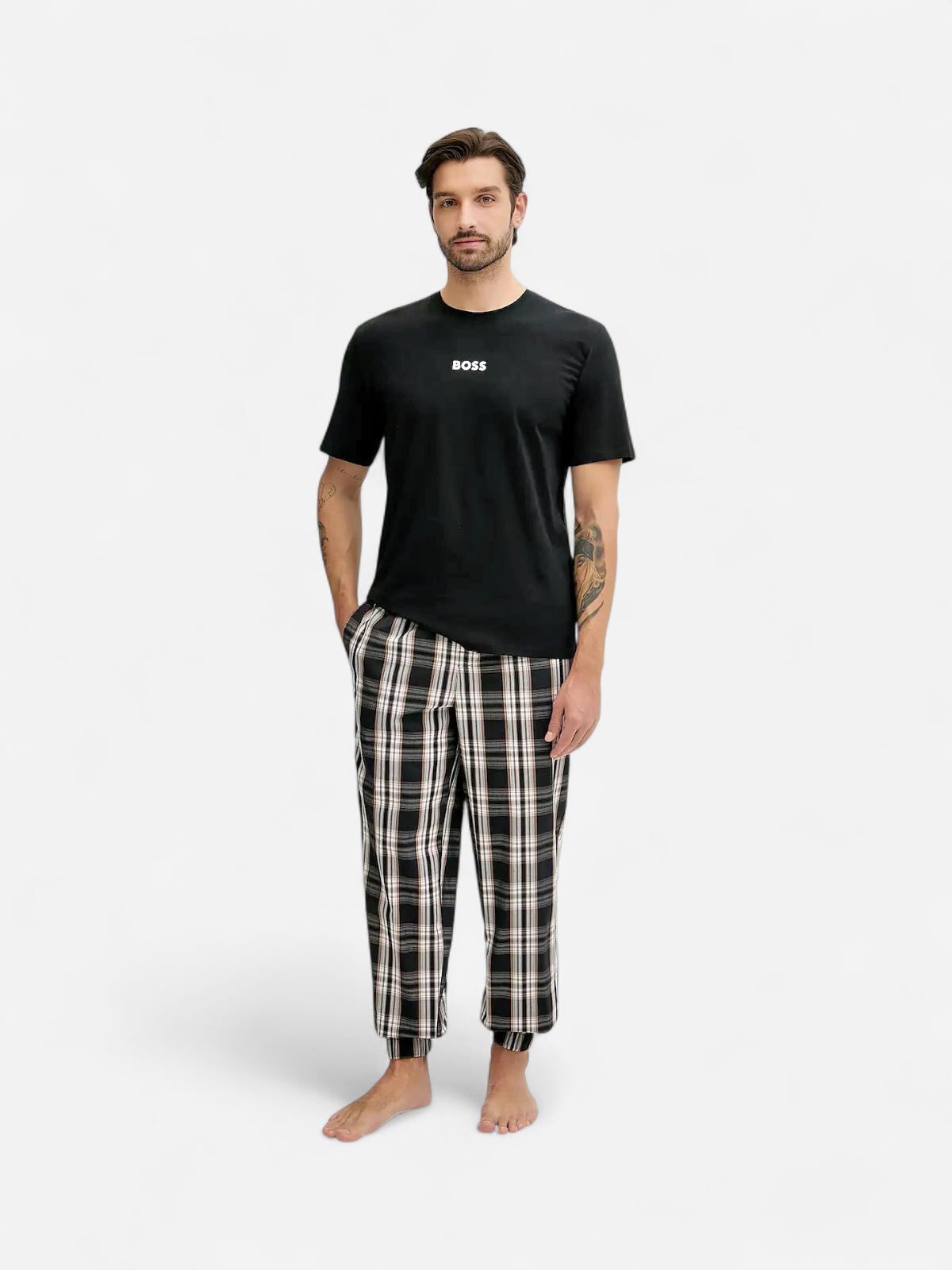 Hugo Boss Easy Long Set T-shirt musta