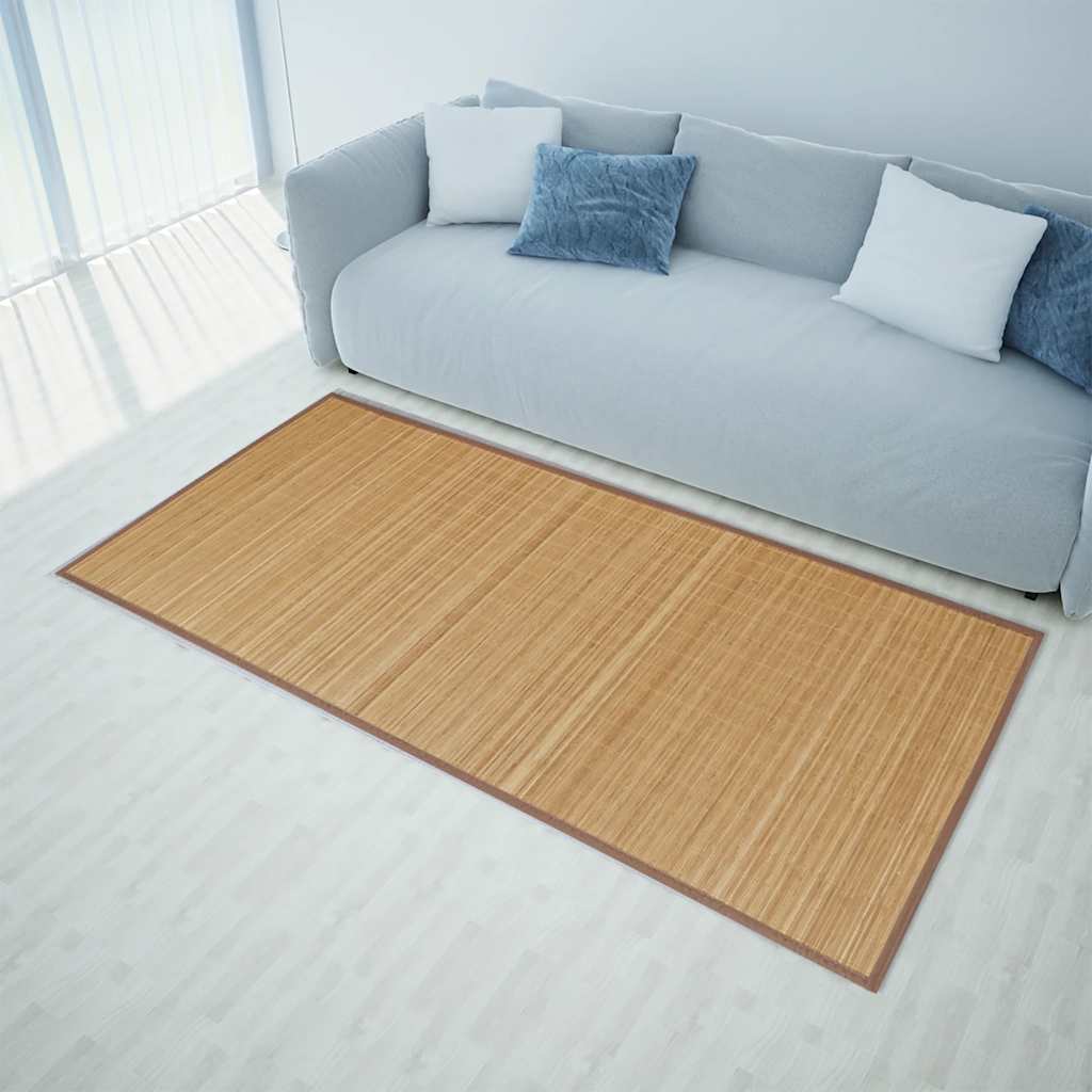 vidaXL Suorakulmainen ruskea bambumatto 80x300 cm