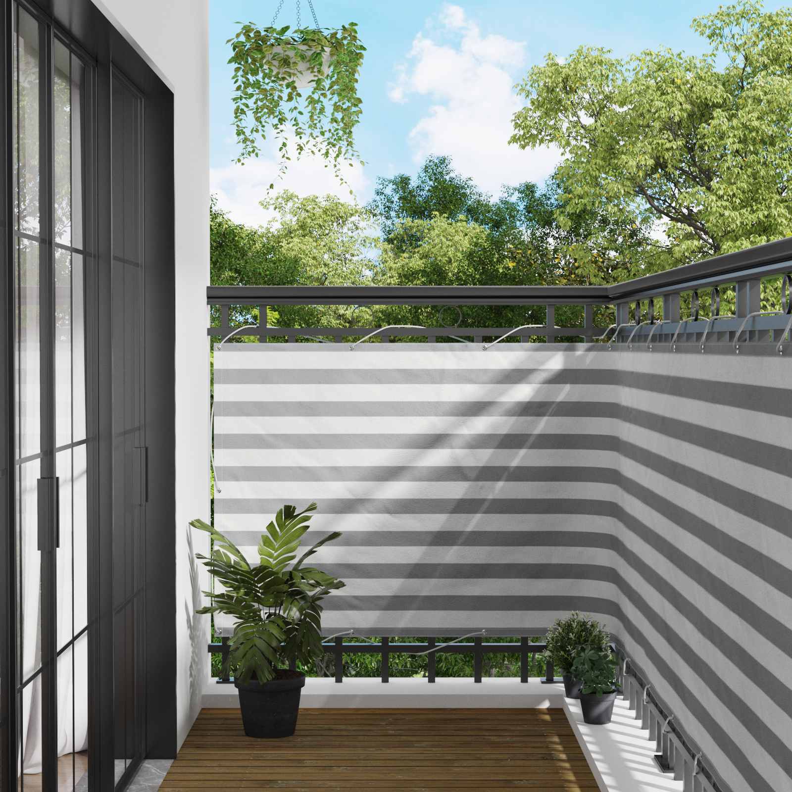 vidaXL Parvekkeen Verho 110 x 1000 cm Oxford-kangas Suorakaide
