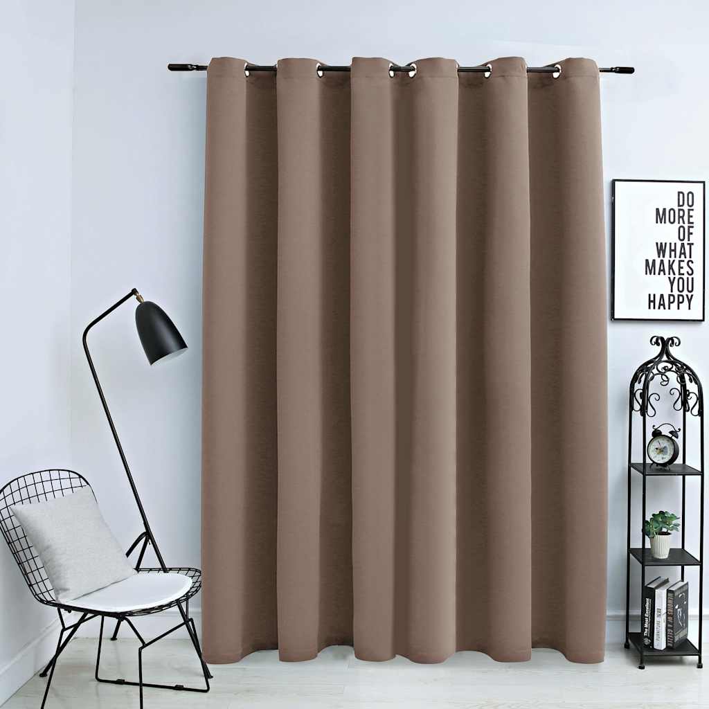 vidaXL Pimennysverho metallirenkailla ruskeanharmaa 290x245 cm