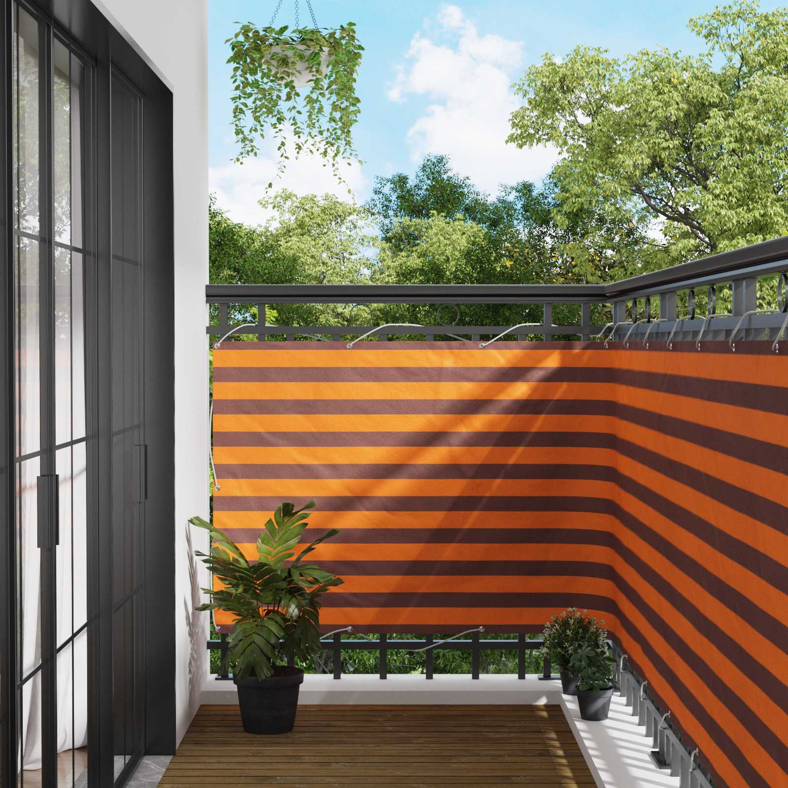 vidaXL Parvekkeen Verho 110 x 500 cm Oxford-kangas Suorakaide
