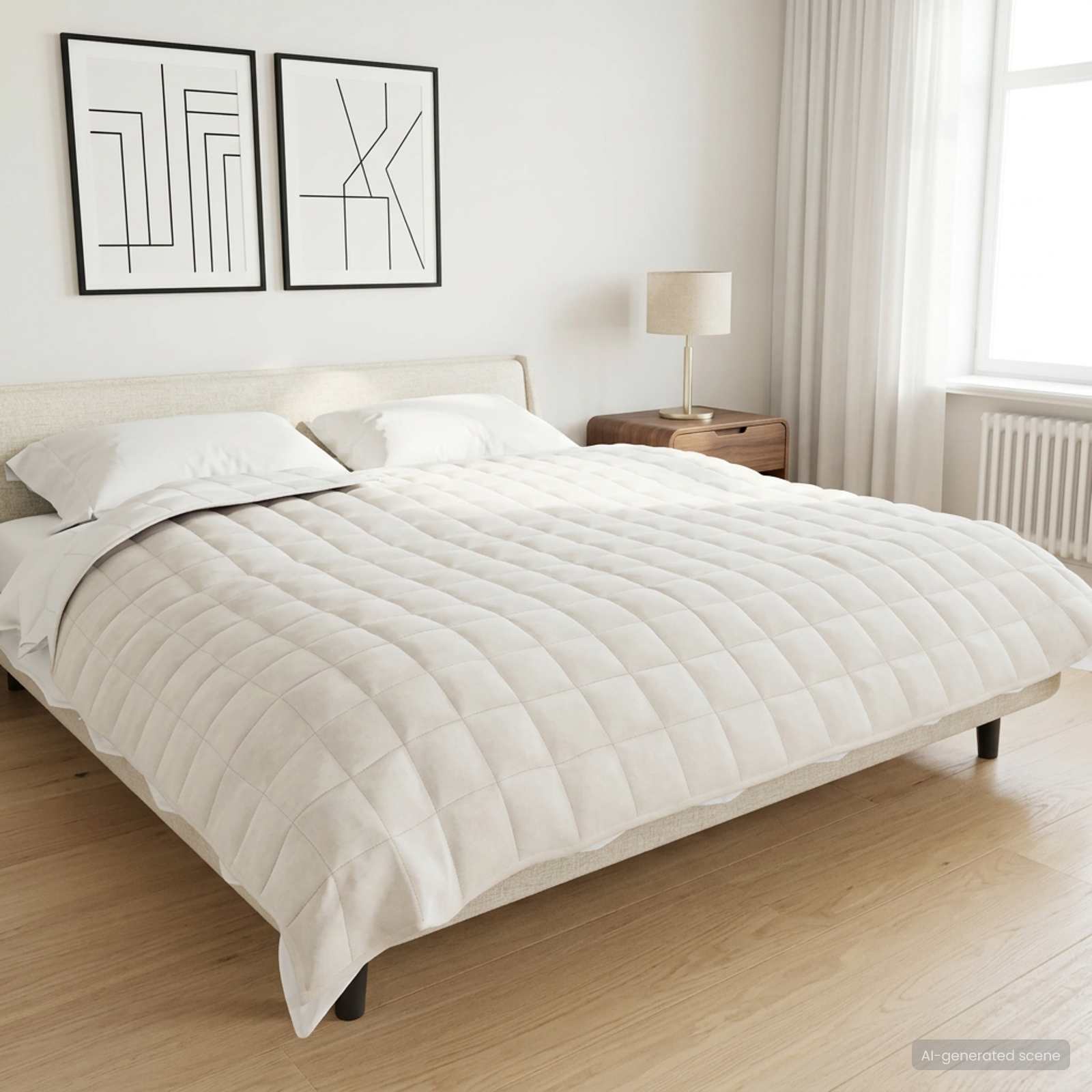 vidaXL Painopeitto valkoinen 230 x 220 cm 11 kg